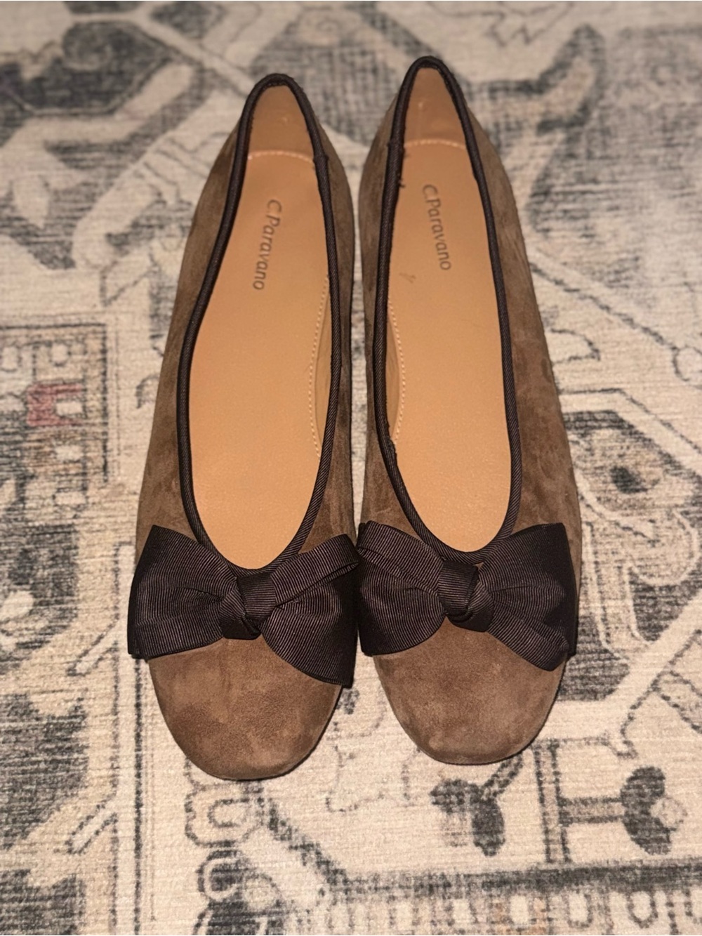C.Paravano Almond Toe Bow knot Ballerina Flats Size 41